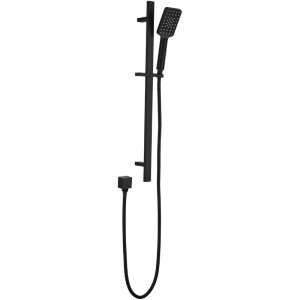 Eden Matte Black Square Sliding Shower Set